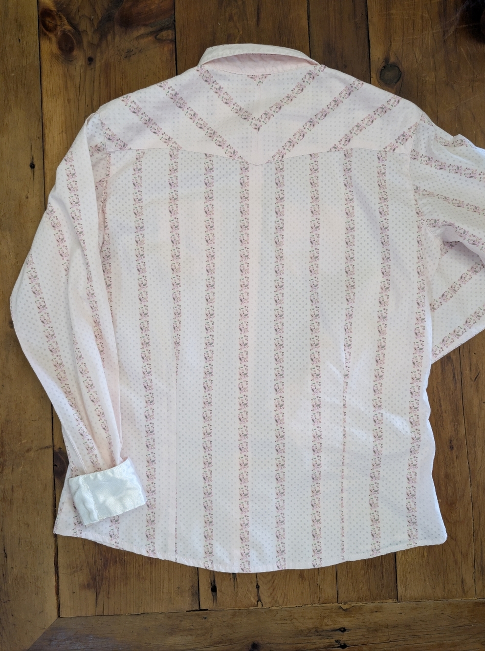 Aura By Wrangler Women's Vintage Punchy Lightweight Pearl Button Blouse Small - Picture 2 of 6
